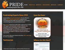 Tablet Screenshot of pridephilanthropy.com